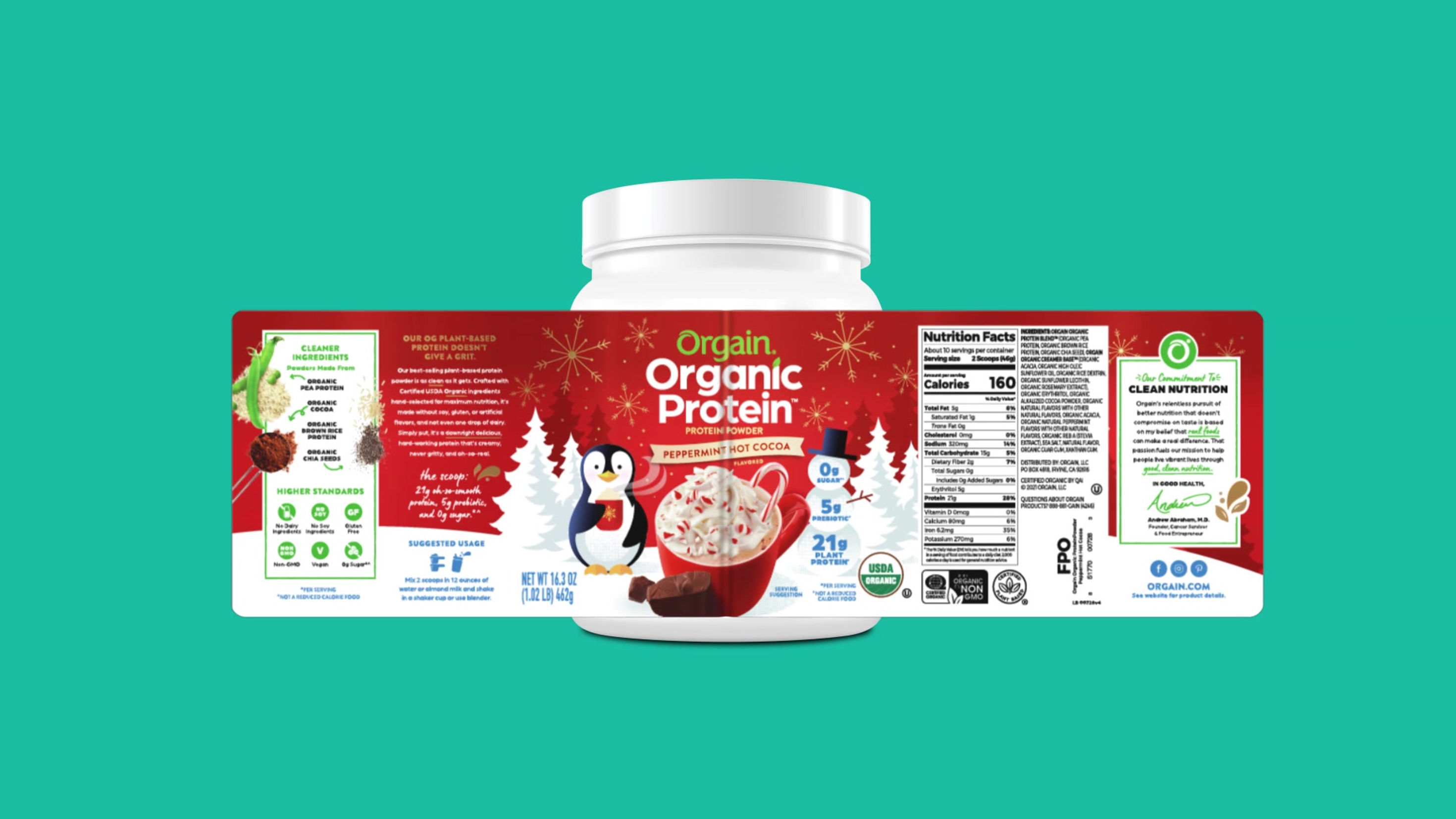 Orgain - Canister Label animation POC #1